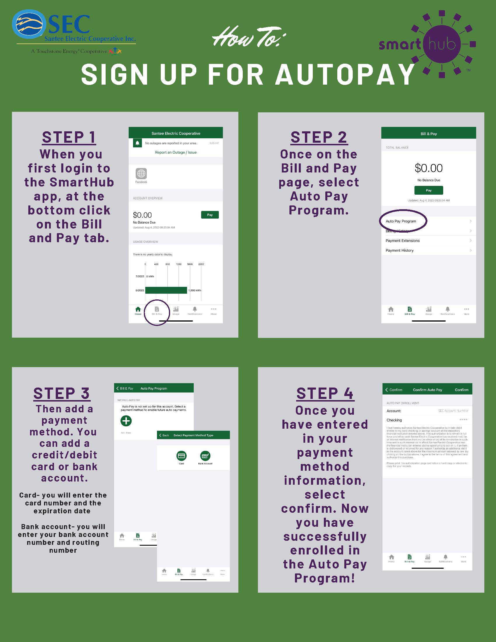 How to sign up for auto pay