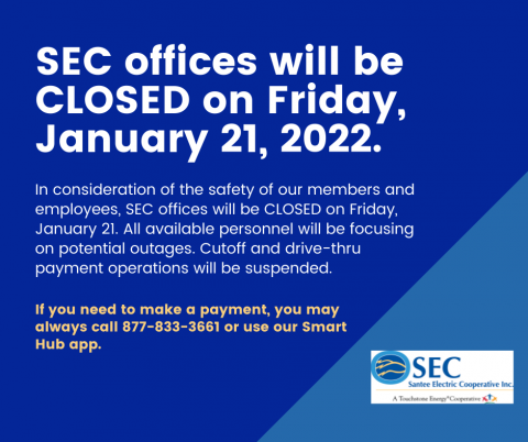 SEC Offices closed on 1/21